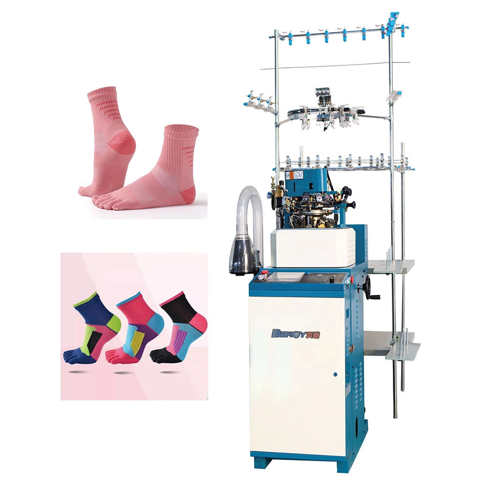 High Speed Full Automatic Computerized Circular Socks Making Machine Auto-Linking Plan Sock Knitting Machine